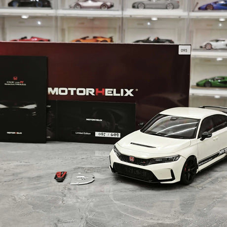 MotorHelix Honda 2022 Civic Type R FL5 Campionato Bianco 1:18 – Modello Pressofuso da collezione