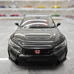 [MotorHelix] 1:18 Honda 2023 Civic Type R Black Model Car Die-Cast