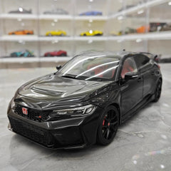 [MotorHelix] 1:18 Honda 2023 Civic Type R Black Model Car Die-Cast