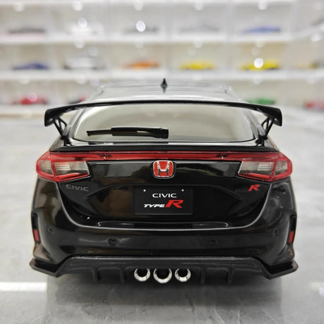 [MotorHelix] 1:18 Honda 2023 Civic Type R Black Model Car Die-Cast