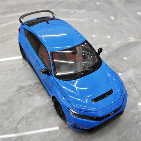 [MotorHelix] 1:18 Honda 2023 Civic Type R Blue Model Car Die-Cast
