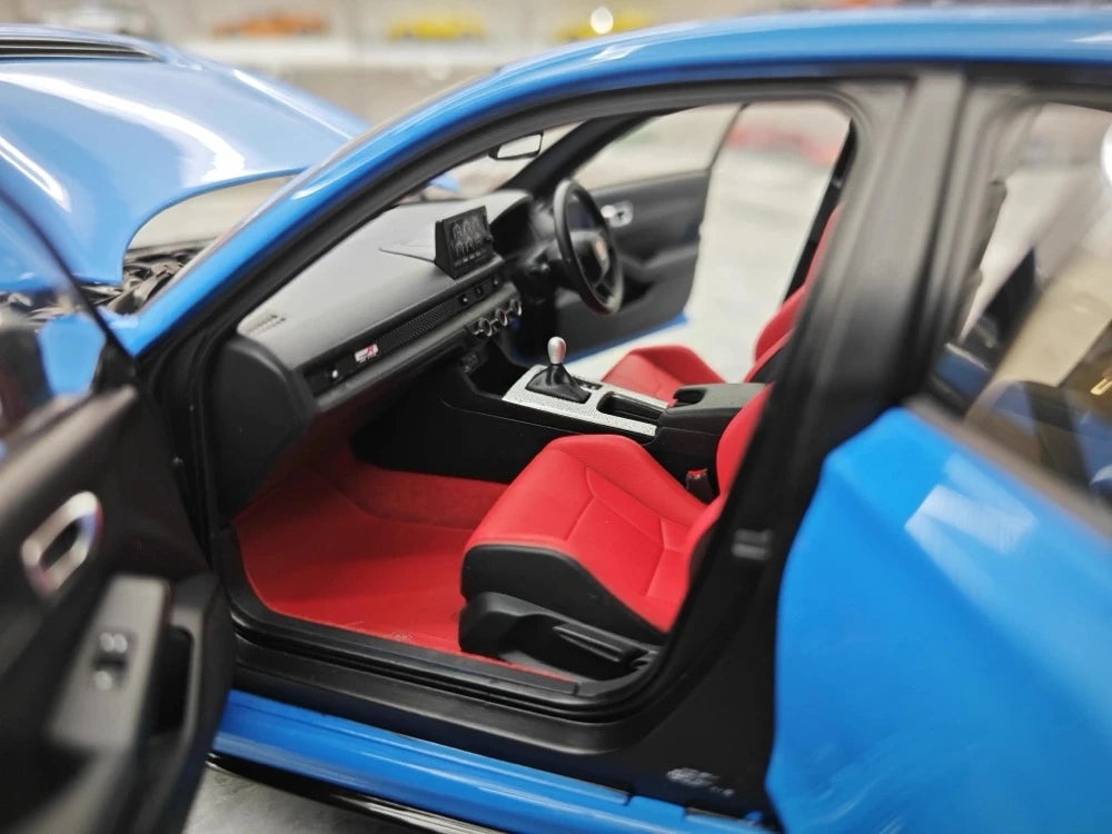 [MotorHelix] 1:18 Honda 2023 Civic Type R Blue Model Car Die-Cast