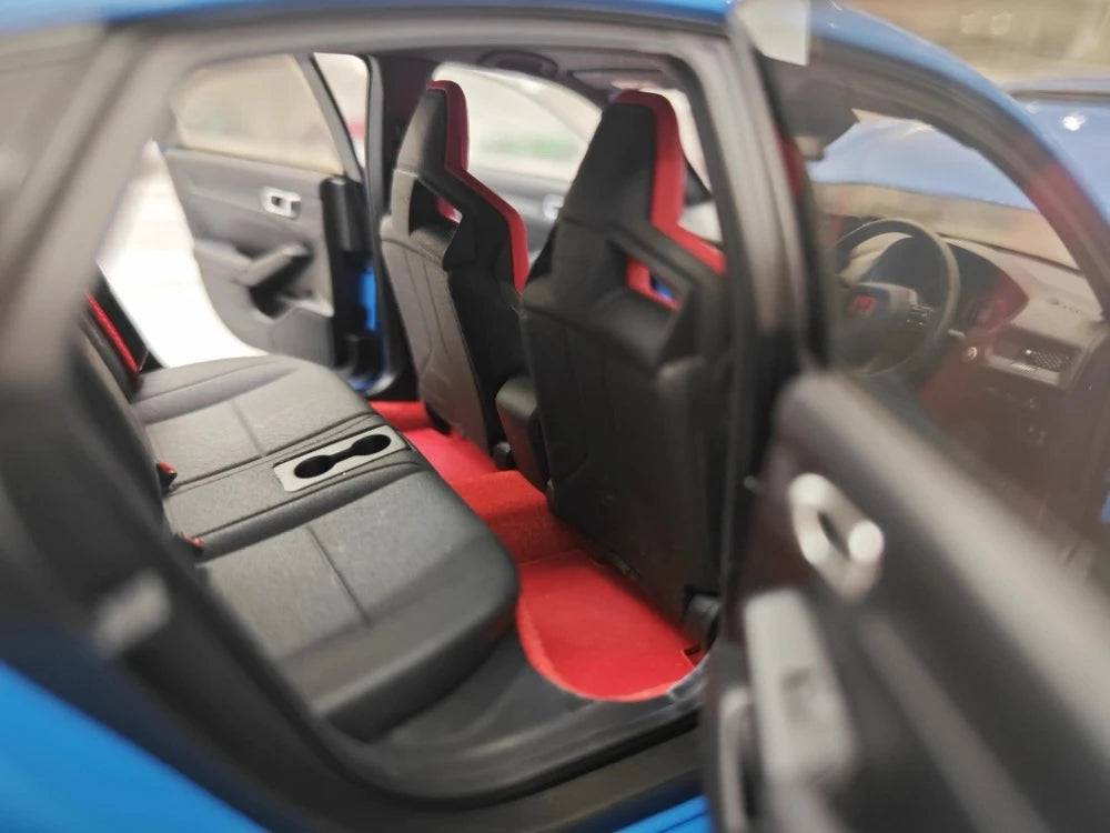 [MotorHelix] 1:18 Honda 2023 Civic Type R Blue Model Car Die-Cast