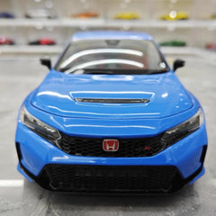 [MotorHelix] 1:18 Honda 2023 Civic Type R Blue Model Car Die-Cast