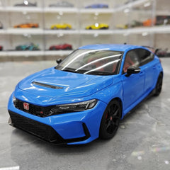 [MotorHelix] 1:18 Honda 2023 Civic Type R Blue Model Car Die-Cast