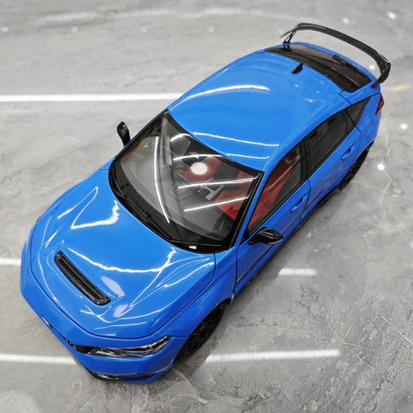 [MotorHelix] 1:18 Honda 2023 Civic Type R Blue Model Car Die-Cast