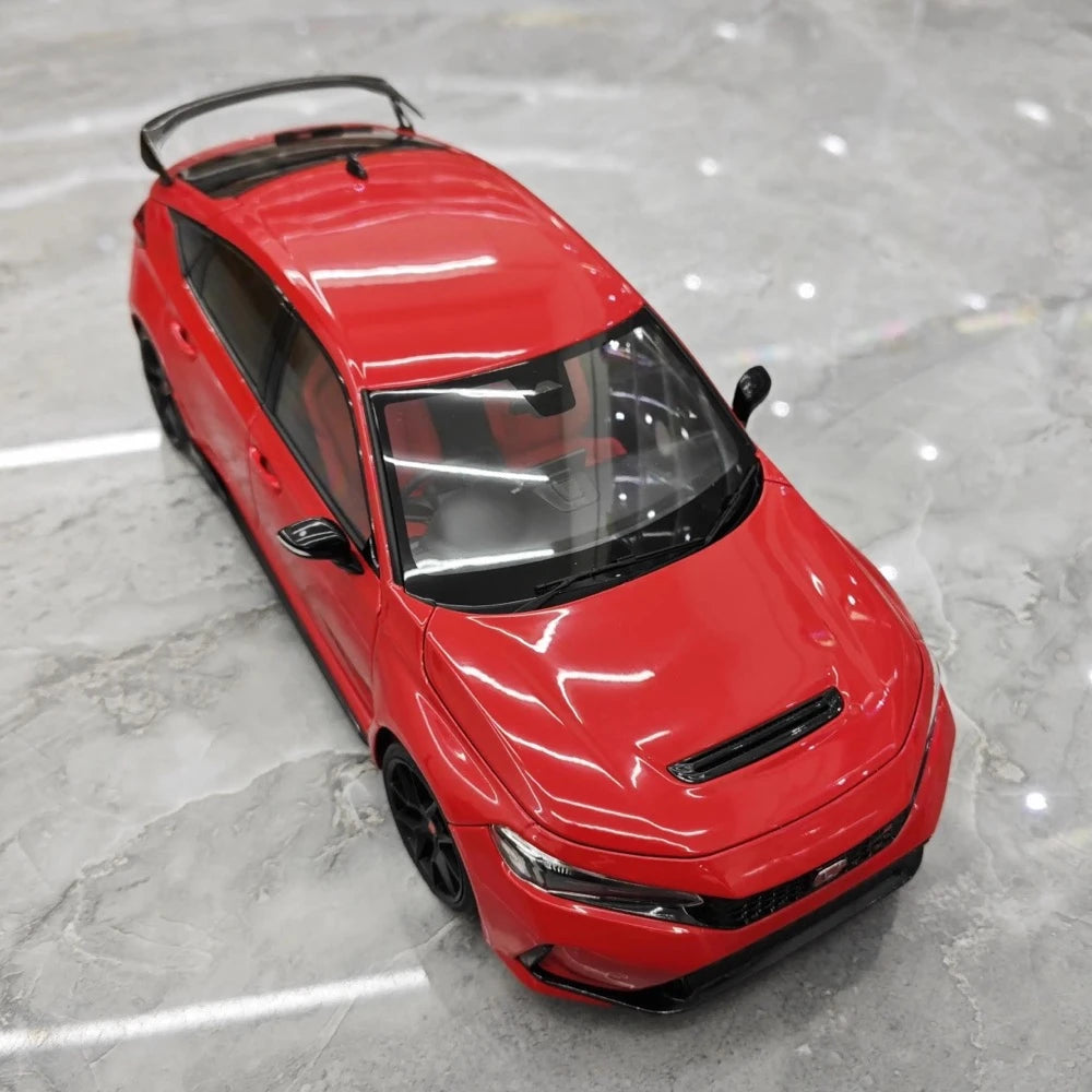 [MotorHelix] 1:18 Honda 2023 Civic Type R Red Model Car Die-Cast