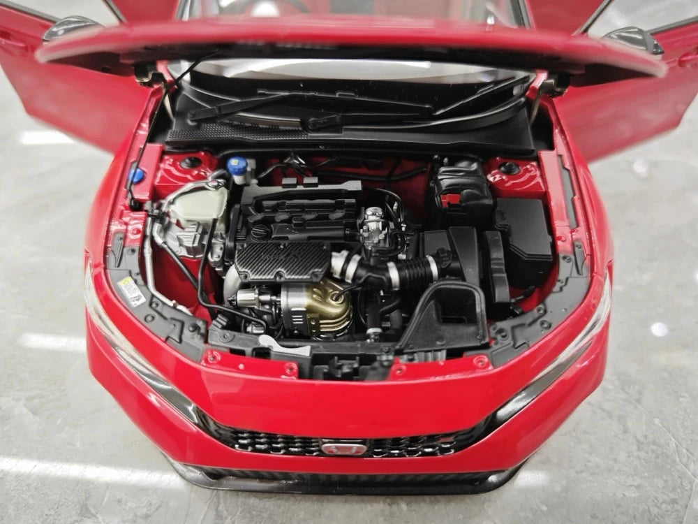 [MotorHelix] 1:18 Honda 2023 Civic Type R Red Model Car Die-Cast