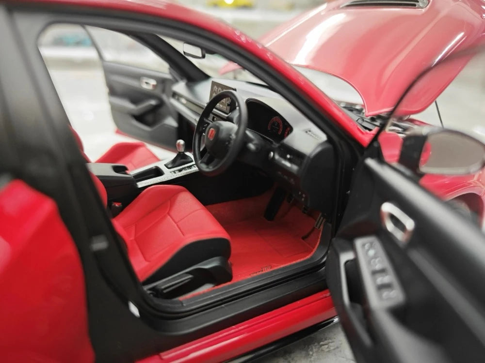 [MotorHelix] 1:18 Honda 2023 Civic Type R Red Model Car Die-Cast