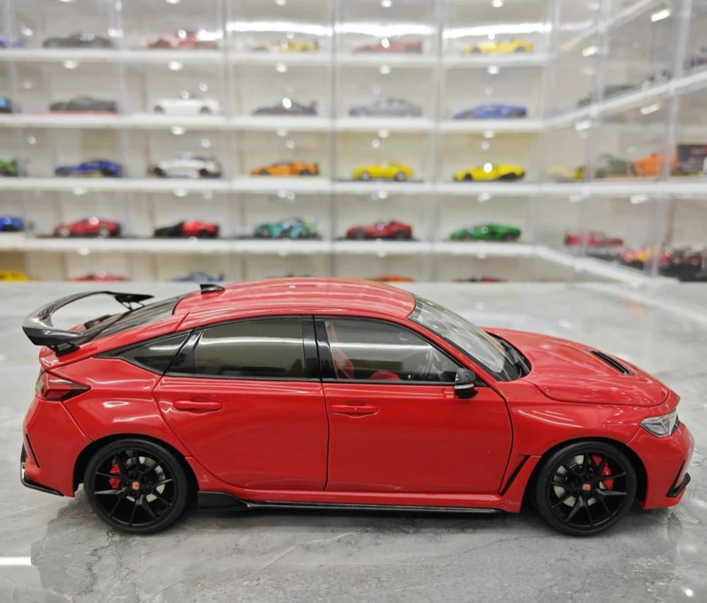 [MotorHelix] 1:18 Honda 2023 Civic Type R Red Model Car Die-Cast