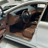 MotorHelix Mercedes-Benz 2006 S-Class S600L W221 Silver 1:18 – Keräilyesineitä valuvalumalleja