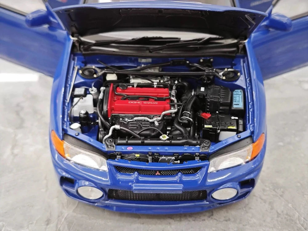 [MotorHelix] 1:18 Mitsubishi 1997 Lancer Evolution IV Blue Model Car Die-Cast
