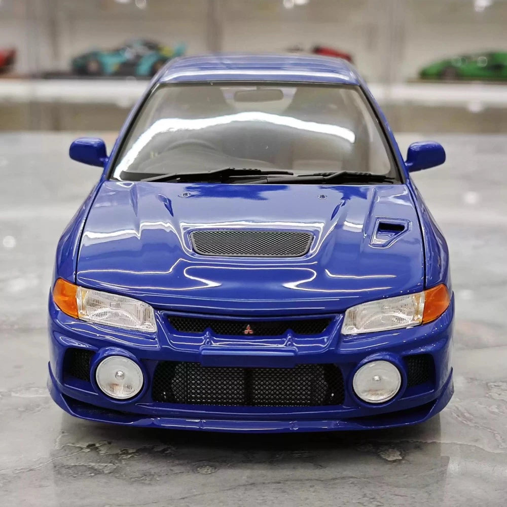 [MotorHelix] 1:18 Mitsubishi 1997 Lancer Evolution IV Blue Model Car Die-Cast
