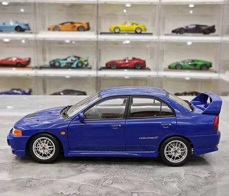 [MotorHelix] 1:18 Mitsubishi 1997 Lancer Evolution IV Blue Model Car Die-Cast