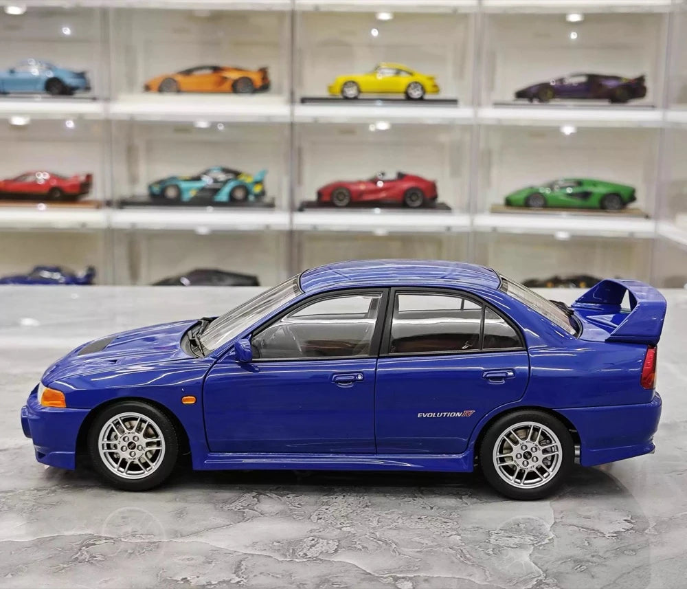 [MotorHelix] 1:18 Mitsubishi 1997 Lancer Evolution IV Blue Model Car Die-Cast