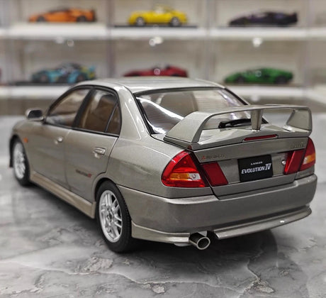 [MotorHelix] 1:18 Mitsubishi 1997 Lancer Evolution IV Gray Model Car Die-Cast