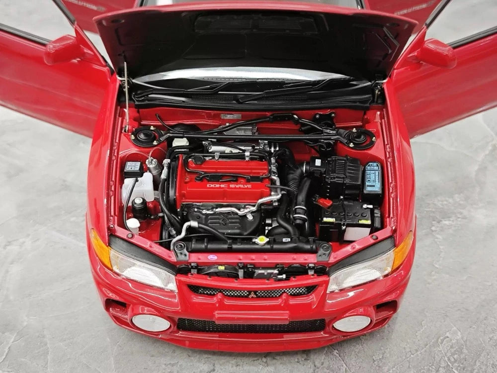 [MotorHelix] 1:18 Mitsubishi 1997 Lancer Evolution IV rouge voiture miniature Die-Cast