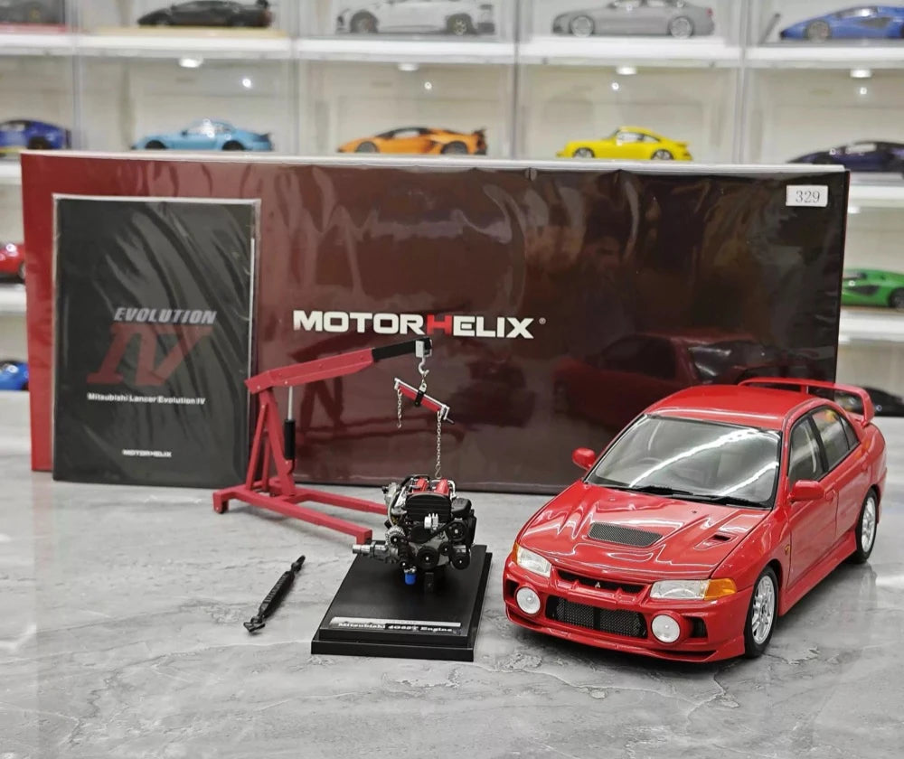 [MotorHelix] 1:18 Mitsubishi 1997 Lancer Evolution IV Red Model Car Die-Cast