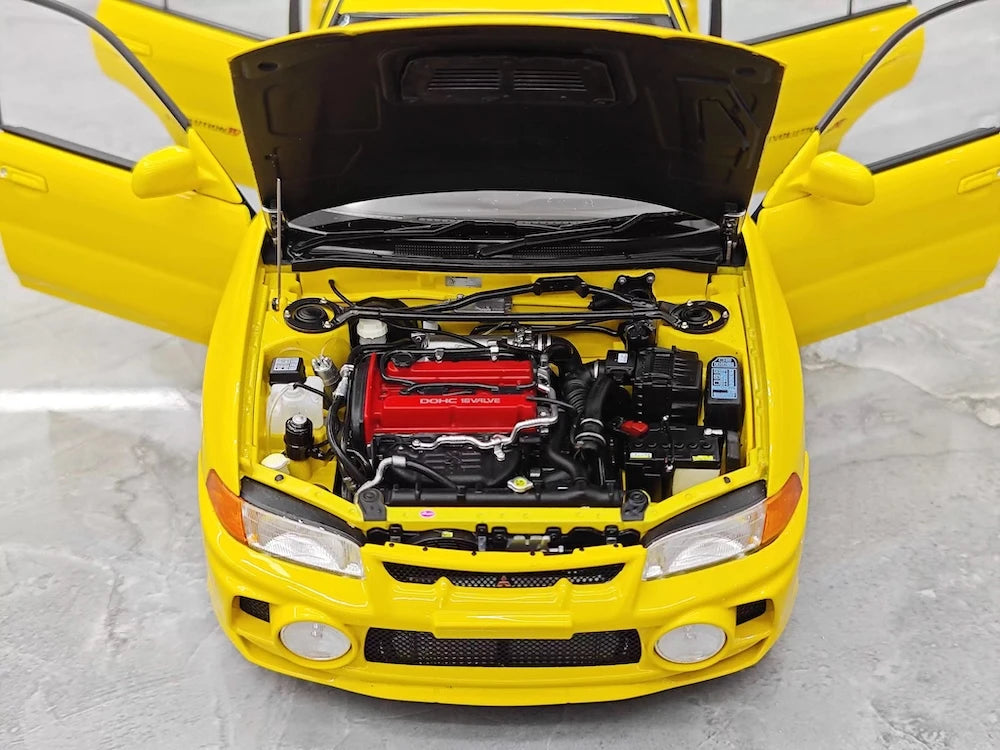 [MotorHelix] 1:18 Mitsubishi 1997 Lancer Evolution IV Yellow Model Car Die-Cast