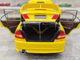 [MotorHelix] 1:18 Mitsubishi 1997 Lancer Evolution IV Yellow Model Car Die-Cast