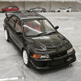 MotorHelix Mitsubishi 2000 Lancer Evolution VI GSR Tommi Makinen Edition preto 1:18 – modelo de coleção em metal fundido