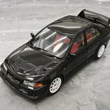 MotorHelix Mitsubishi 2000 Lancer Evolution VI GSR Tommi Makinen Edition preto 1:18 – modelo de coleção em metal fundido