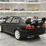 MotorHelix Mitsubishi 2000 Lancer Evolution VI GSR Tommi Makinen Edition preto 1:18 – modelo de coleção em metal fundido