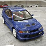 MotorHelix Mitsubishi 2000 Lancer Evolution VI GSR Tommi Makinen Edition Blue 1:18 – Sammelobjekt aus Druckguss
