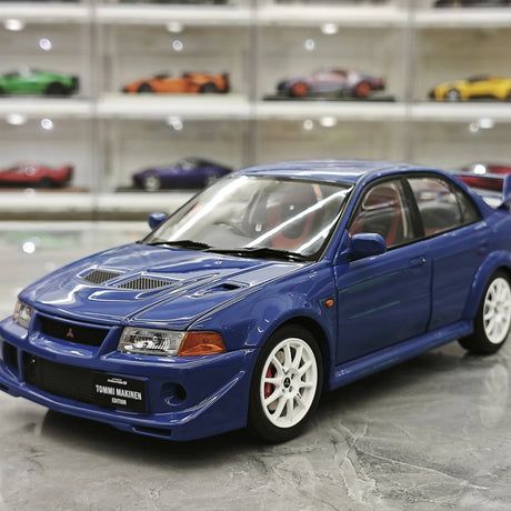 MotorHelix Mitsubishi 2000 Lancer Evolution VI GSR Tommi Makinen Edition Blue 1:18 – Collectible Diecast Model Die-Cast