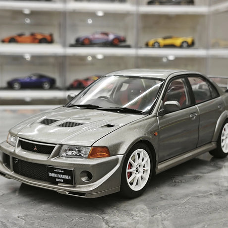 MotorHelix Mitsubishi 2000 Lancer Evolution VI GSR Tommi Makinen Edition Silver 1:18 – Collectible Diecast Model Die-Cast