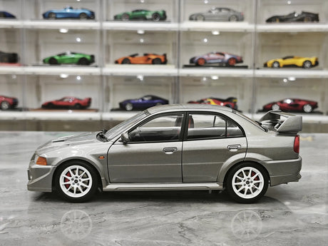 MotorHelix Mitsubishi 2000 Lancer Evolution VI GSR Tommi Makinen Edition Silver 1:18 – Collectible Diecast Model Die-Cast