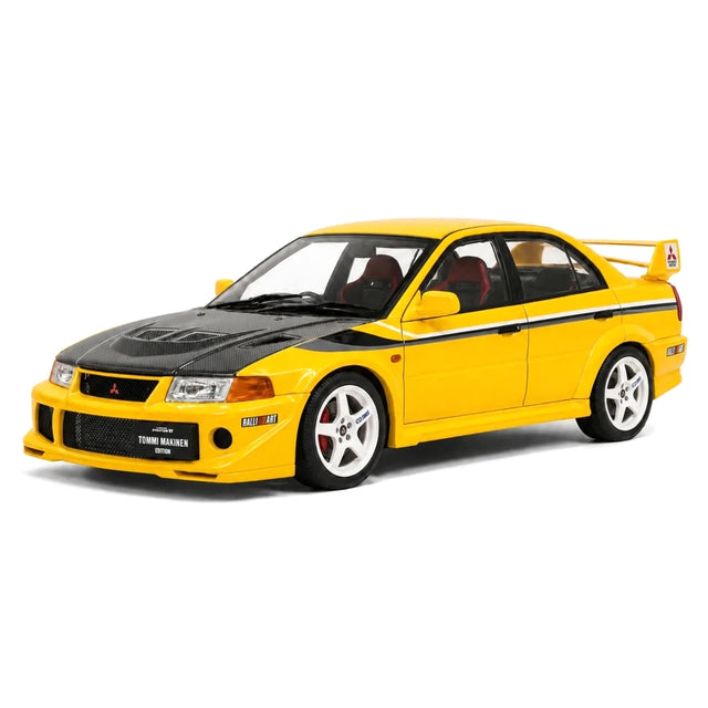 MotorHelix Mitsubishi 2000 Lancer Evolution VI GSR Tommi Makinen Edition Yellow 1:18 – Sammelobjekt aus Druckguss