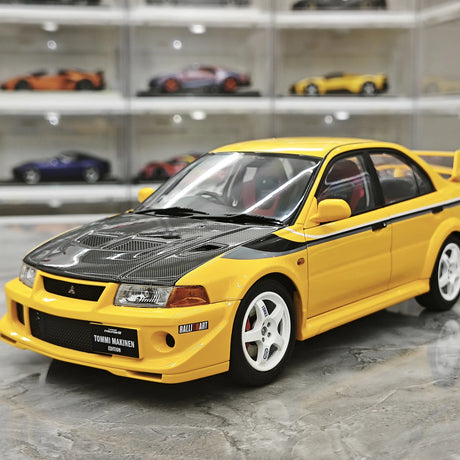 MotorHelix Mitsubishi 2000 Lancer Evolution VI GSR Tommi Makinen Edition Yellow 1:18 – Collectible Diecast Model Die-Cast