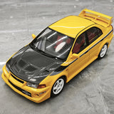 MotorHelix Mitsubishi 2000 Lancer Evolution VI GSR Tommi Makinen Edition Yellow 1:18 – Sammelobjekt aus Druckguss