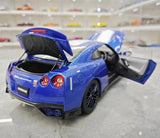 [MotorHelix] 1:18 Nissan 2019 GT-R R35 50th Anniversary Blue Model Car Die-Cast