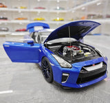 [MotorHelix] 1:18 Nissan 2019 GT-R R35 50th Anniversary Blue Model Car Die-Cast