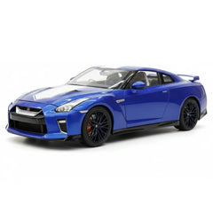 [MotorHelix] 1:18 Nissan 2019 GT-R R35 50th Anniversary bleu voiture miniature Die-Cast