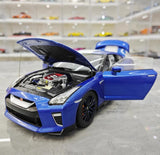 [MotorHelix] 1:18 Nissan 2019 GT-R R35 50th Anniversary Blue Model Car Die-Cast
