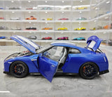 [MotorHelix] 1:18 Nissan 2019 GT-R R35 50th Anniversary Blue Model Car Die-Cast