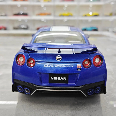 [MotorHelix] 1:18 Nissan 2019 GT-R R35 50th Anniversary Blue Model Car Die-Cast