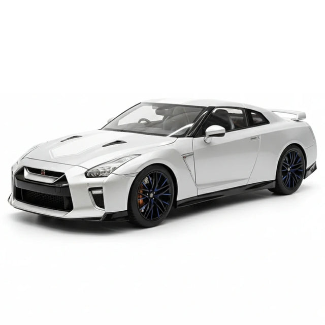 [MotorHelix] 1:18 Nissan 2019 GT-R R35 50th Anniversary Silver Model Car Die-Cast