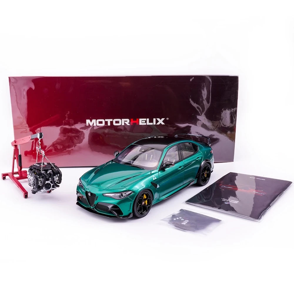 [MotorHelix] 1:18 Alfa Romeo 2020 Giulia GTA vert voiture miniature Die-Cast