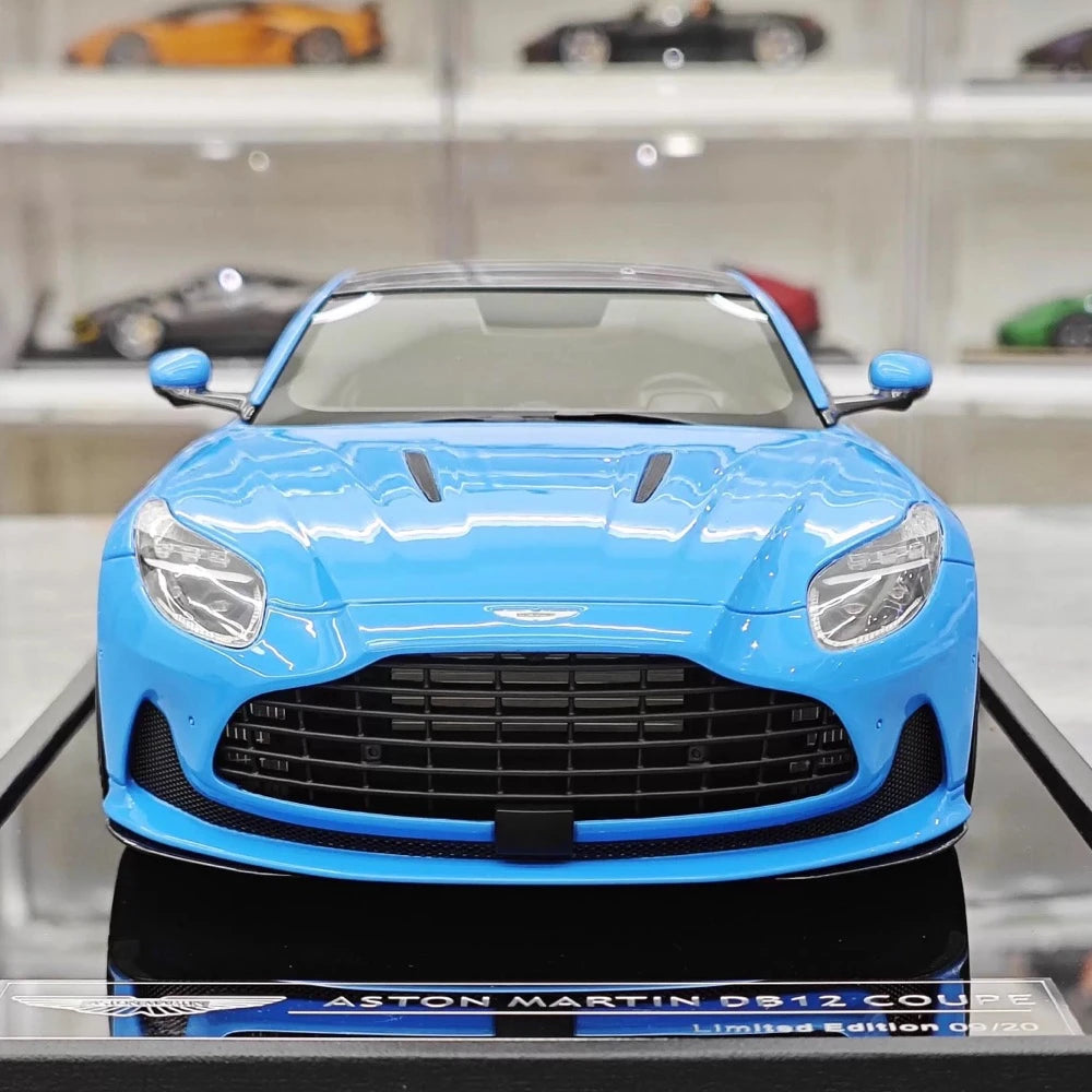 [MotorHelix] 1:18 Aston Martin 2023 DB12 Coupe Cyan Model Car Resin