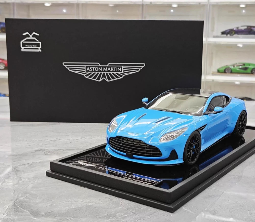[MotorHelix] 1:18 Aston Martin 2023 DB12 Coupe Cyan Model Car Resin