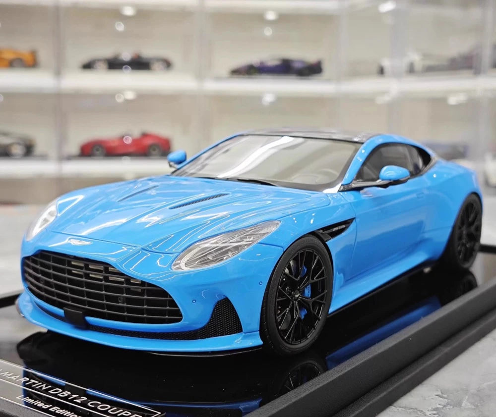 [MotorHelix] 1:18 Aston Martin 2023 DB12 Coupe Cyan Model Car Resin