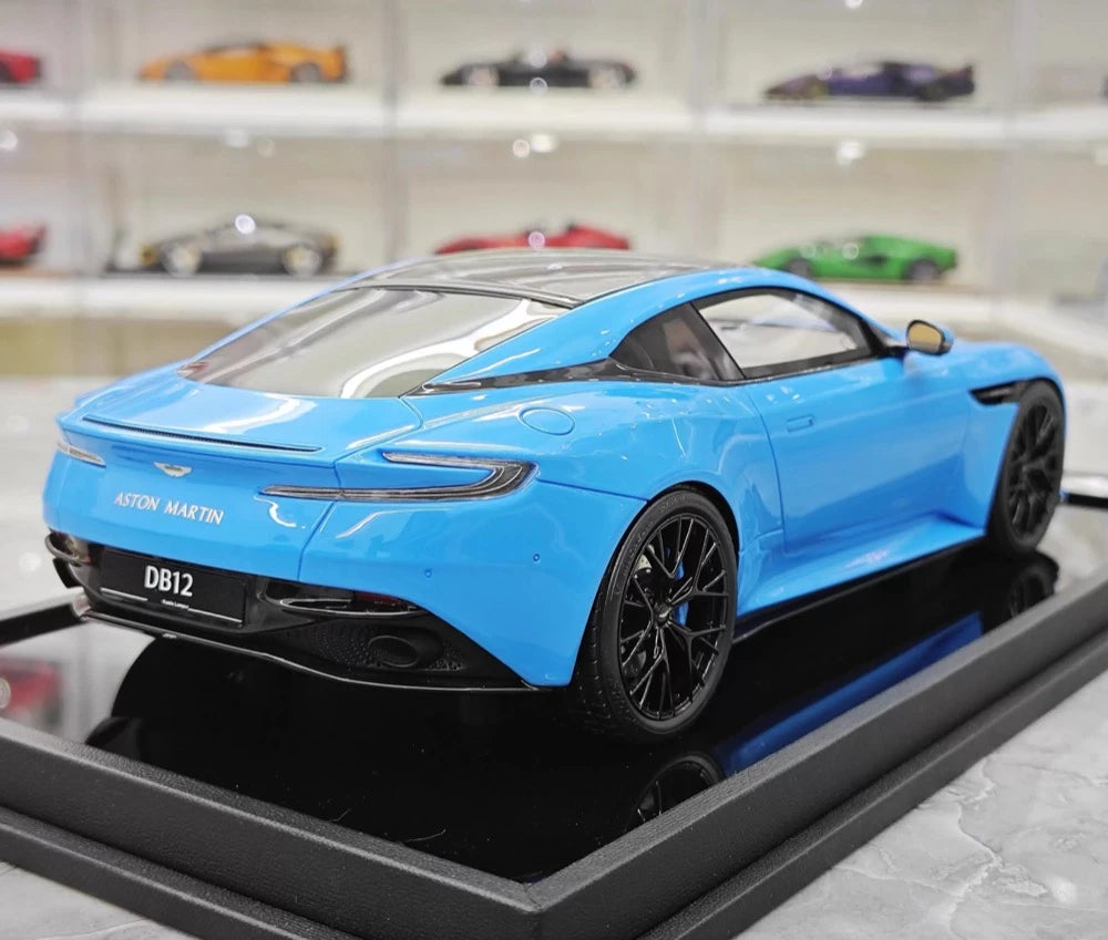 [MotorHelix] 1:18 Aston Martin 2023 DB12 Coupe Cyan Model Car Resin