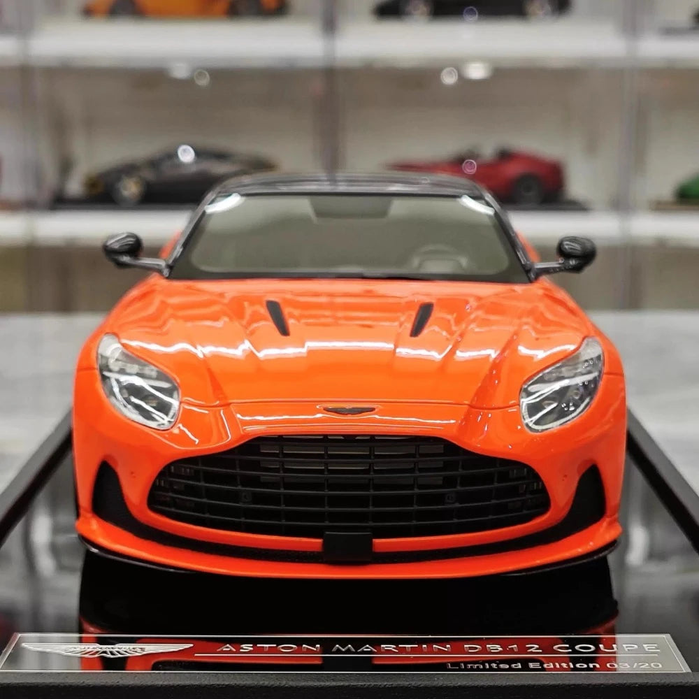 [MotorHelix] 1:18 Aston Martin 2023 DB12 Coupe Orange Model Car Resin
