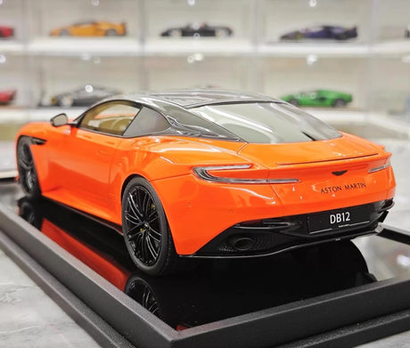 [MotorHelix] 1:18 Aston Martin 2023 DB12 Coupe Orange Model Car Resin