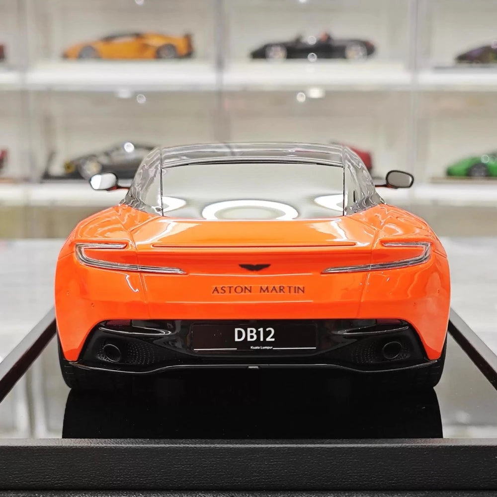 [MotorHelix] 1:18 Aston Martin 2023 DB12 Coupe Orange Model Car Resin