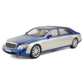 [MotorHelix] 1:18 Mercedes-Maybach 2007 62S Landaulet Silver & Blue Model Car Resin